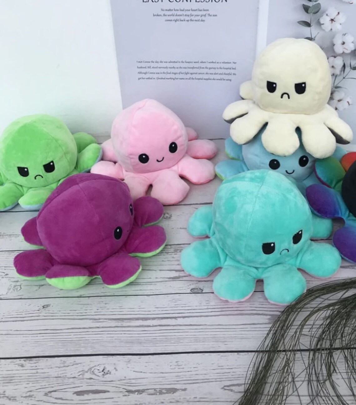 Mood Octopus Octopus Flip Toy Reversible Octopus Toy UK | Etsy