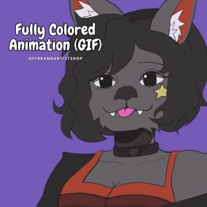 I will draw a 2d gif animation of your character (digital art commission) | Simple sketch and fully colored available |