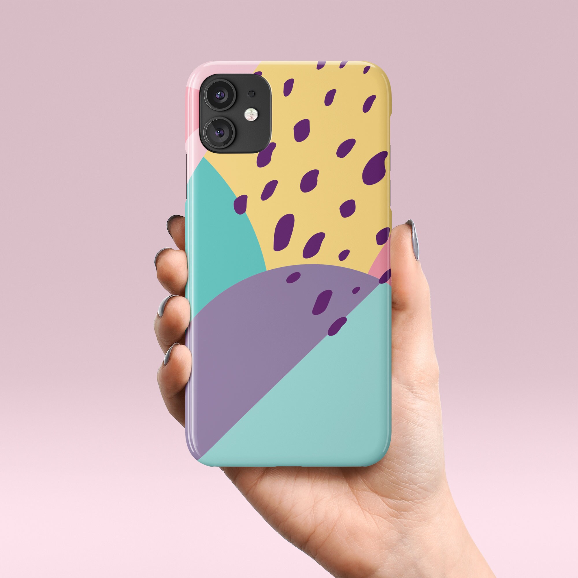 Retro 80s Polka Dot Phone Case Retro Phone Case Abstract Etsy