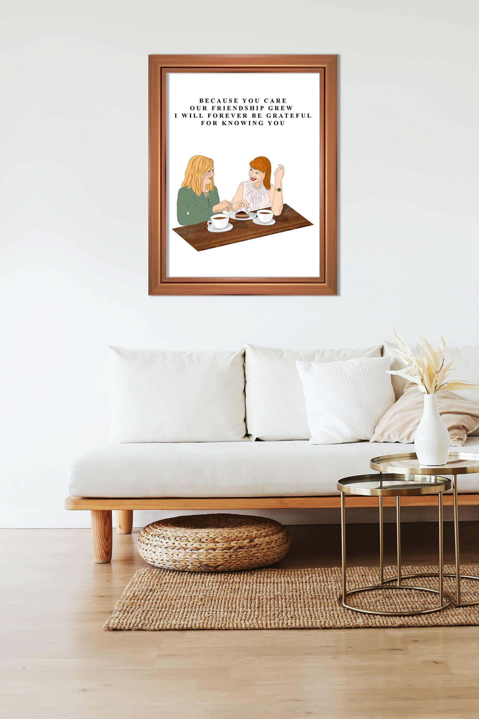 Friendship Print Digital Art Wall Art Gift for Best | Etsy