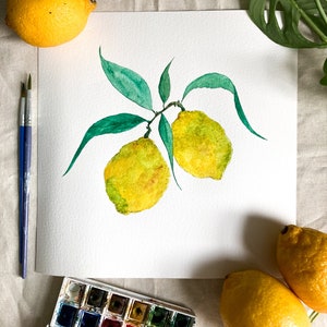 Lemons Watercolour Painting (2)