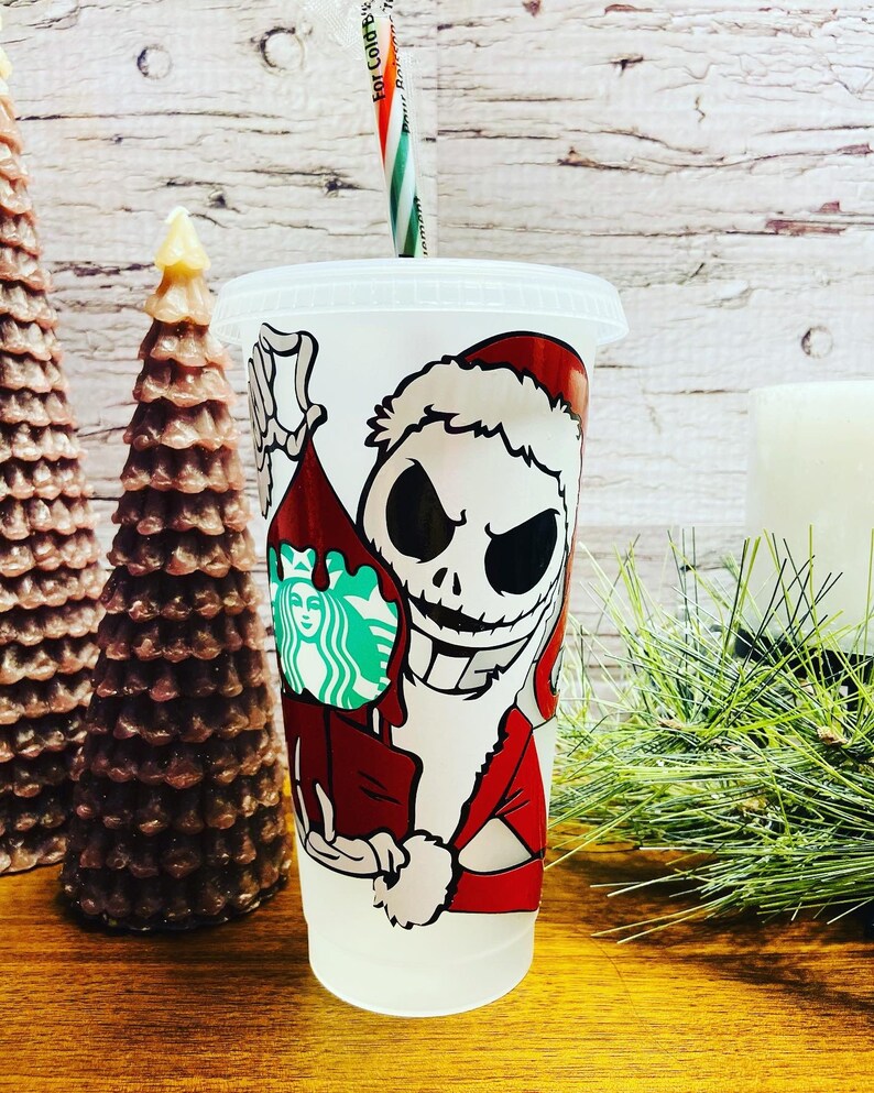 Jack Skellington Starbucks Cup Nightmare Before Christmas Etsy