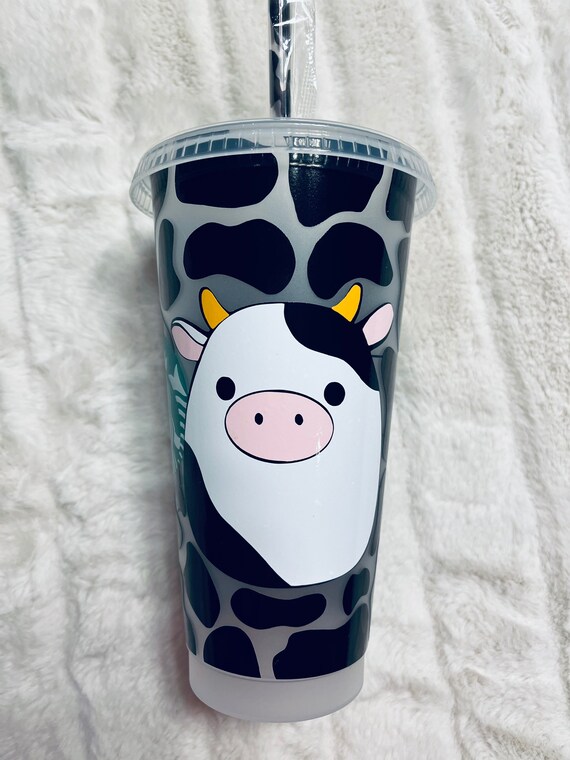 Squishmallow Starbucks Cold Cup Cow Print Squishmallow Connor