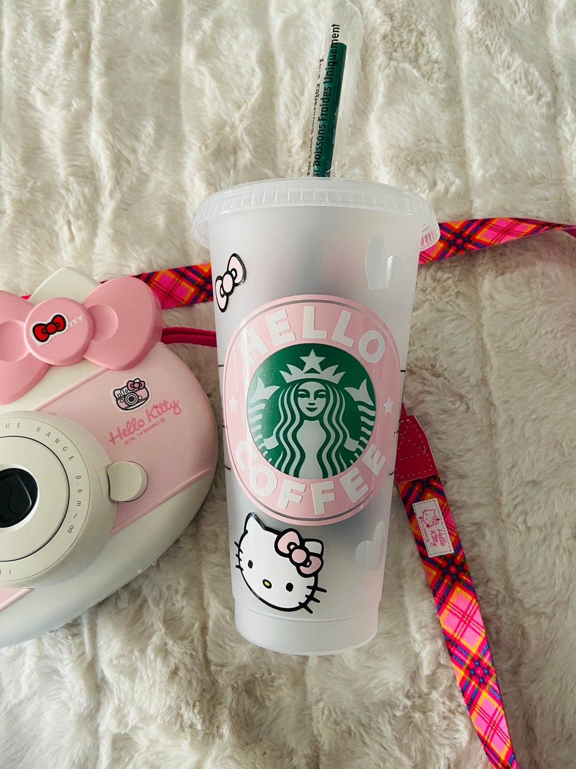 Hello Kitty inspired Starbucks Cup Starbucks Tumbler Etsy