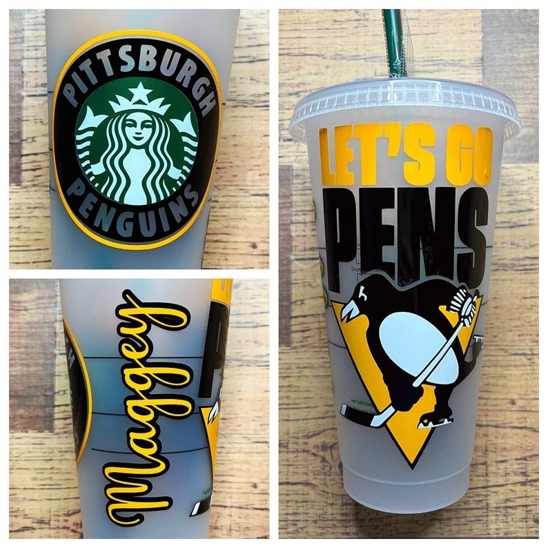 Personalized Sports Team Starbucks Cup Hockey Fan Les Canadiens I Boston Bruins Pittsburgh Penguins Personalized Gifts Hockey Cup image 10