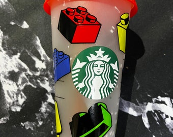 Blocks Starbucks cup| confetti cold cup