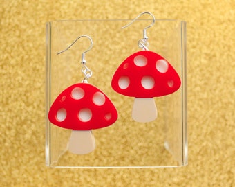 Mushroom Earrings | acrylic gift