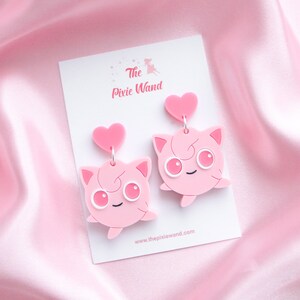 Jigglypuff earrings | gift acrylic