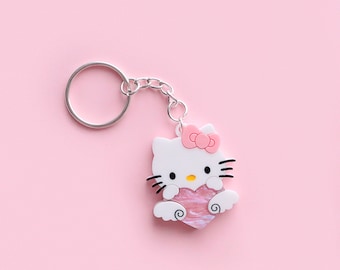 Pink Kitty keychain | valentines gift