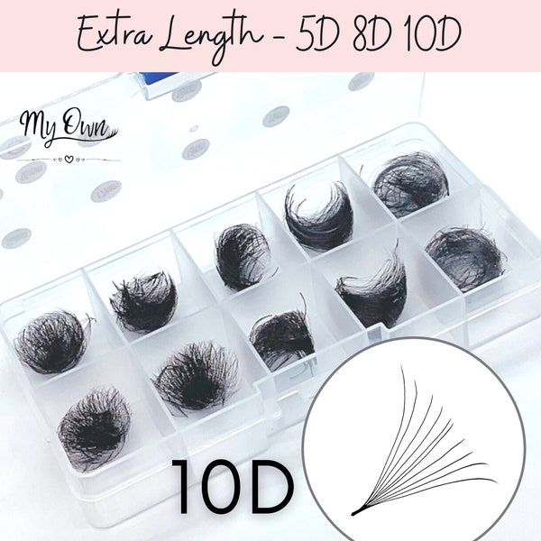 Extra Length 5D 8D 10D 20D C D Mix 16-20, 21-25 1000 Fans/Box Premade Fans Promade Fans Loose Fans Eyelash Extension Volume Fans Mink Lash