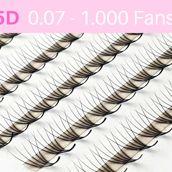 1.000 Fans 5D 0.07 C D Promade Fans Predemade Lash Fans Handmade Fans Mink Lashes Eyelash extension fans, eyelash extension