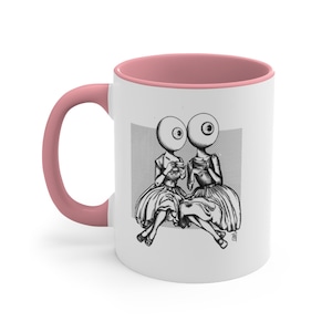 Tea time Coffee Mug, 11oz - Indie artwork illustration vintage and trendy!