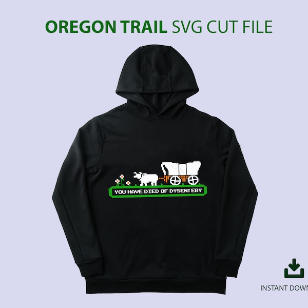 Oregon trail svg, Oregon svg, Retro game svg, Gamer svg, Gaming svg, Gaming T shirt, Covered wagon svg, 80s svg, SVG cut files for cricut