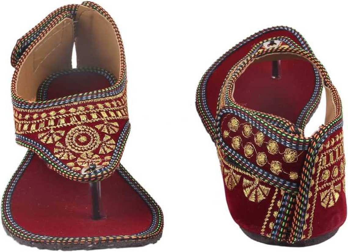 Traditional Rajasthani Juti Flat mojari Handmade Ethnic Shoes Etsy