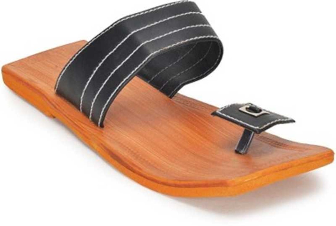 black chappal for men