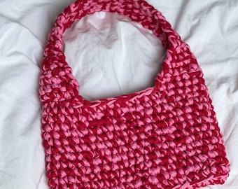 easy chunky crochet bag pattern / tutorial LUNA BAG