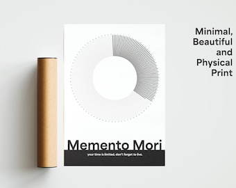 Minimal new unique memento mori weeks in life physical poster stoic calendar