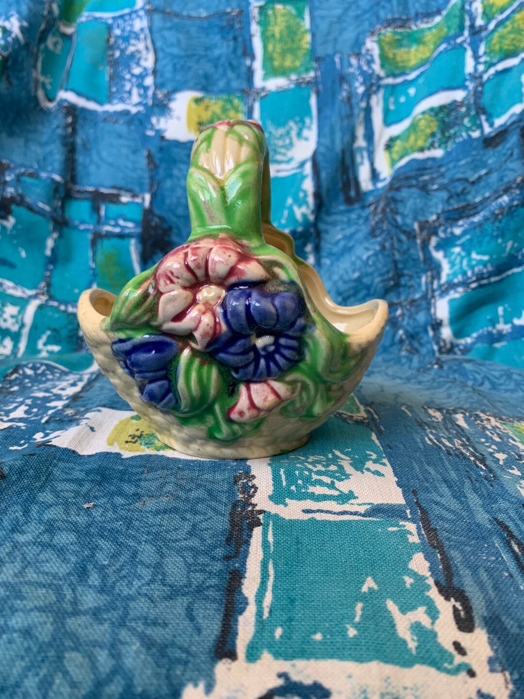 Kitsch Ceramic Flower Basket Planter Vase Made in Japan - Etsy Canada