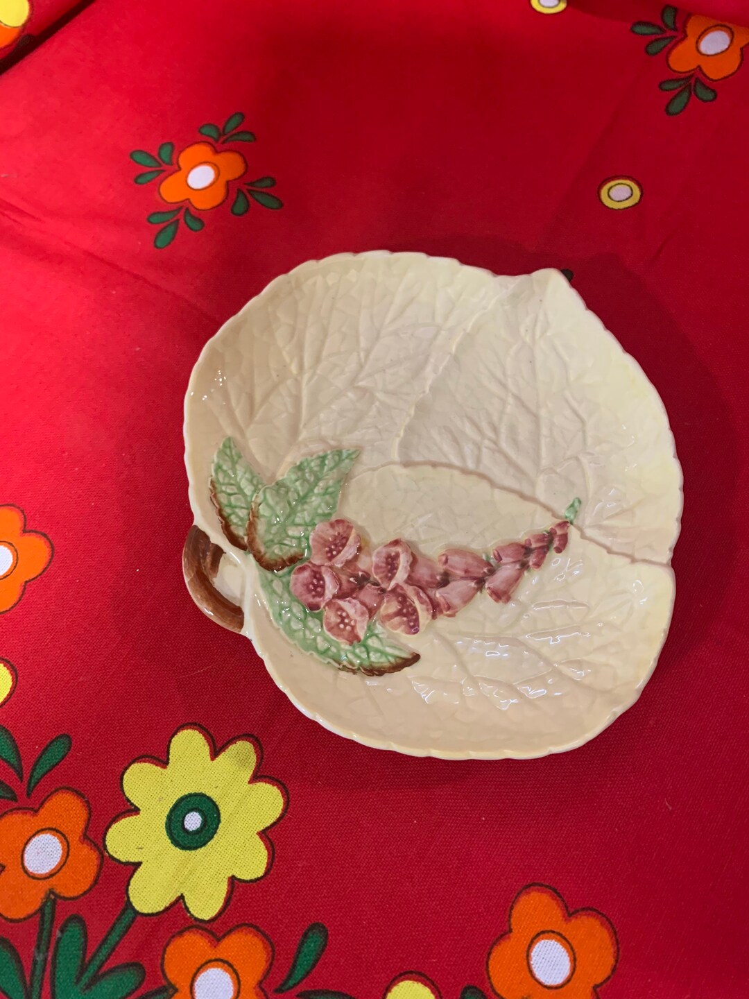 Carlton Ware Fine Bone China Plate With Foxgloves Etsy