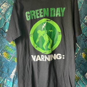Vintage Green Day 'warning' Tshirt Large Australia