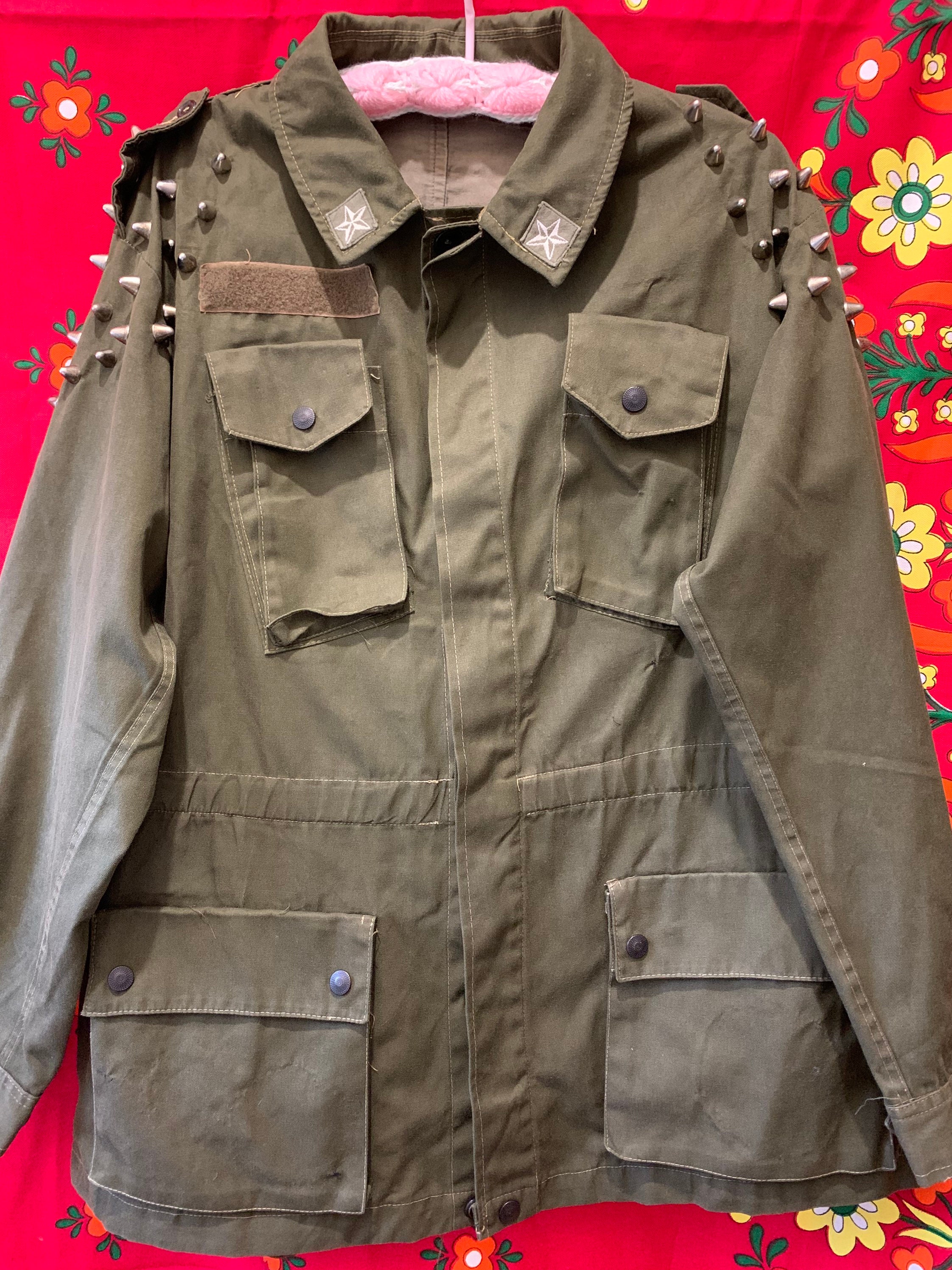 Upcycled Army Surplus Jacket With Studs - Etsy