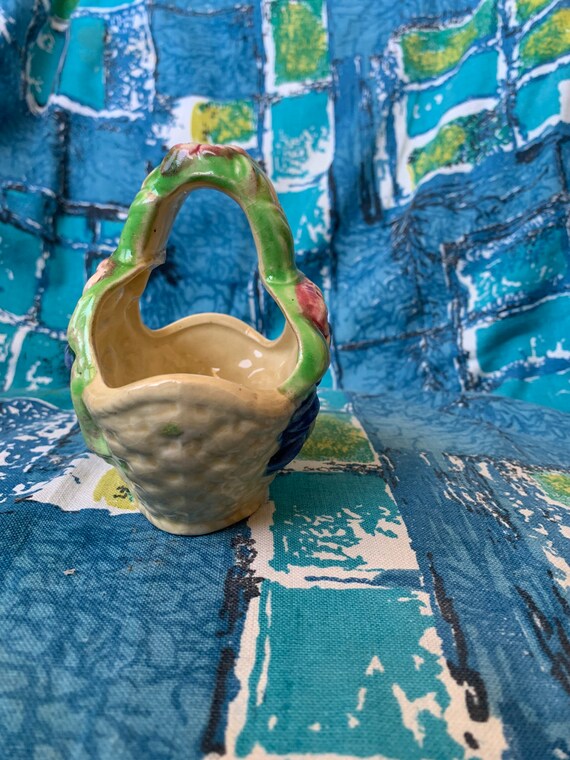 Kitsch Ceramic Flower Basket Planter Vase Made in Japan - Etsy Canada
