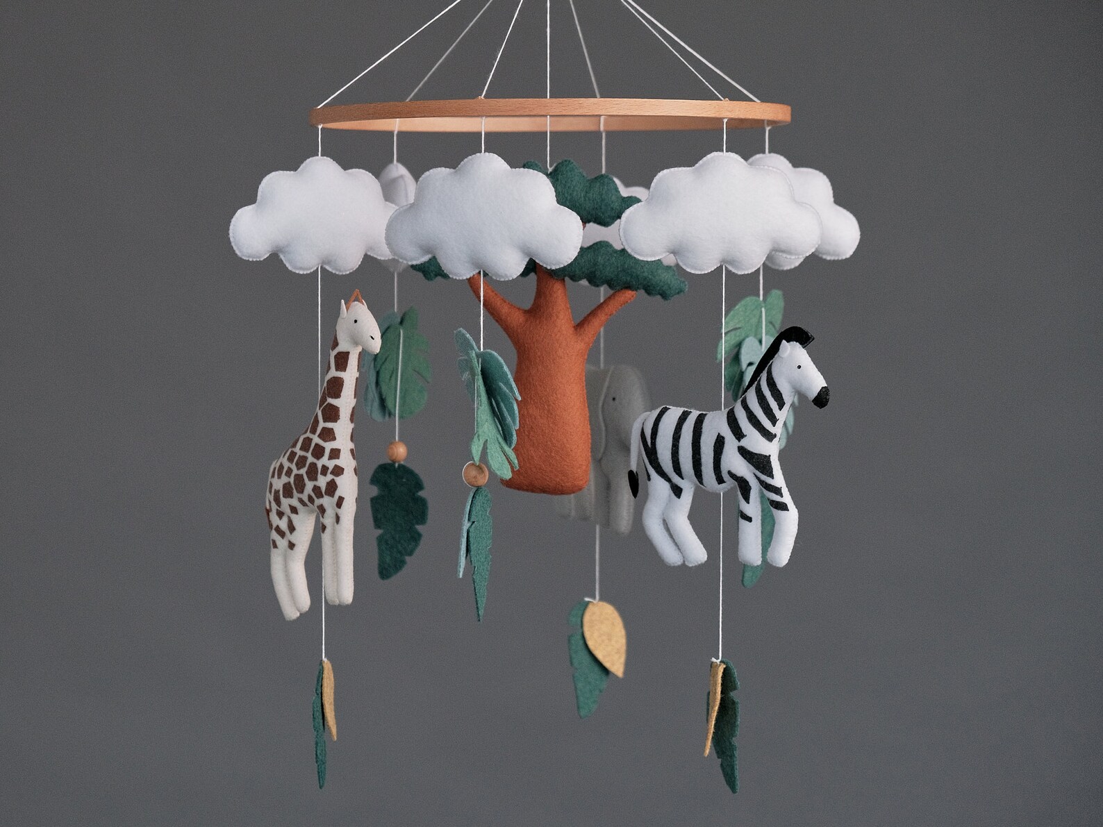 Safari Baby Mobile Baby Mobile Safari Giraffe, Elephant, Zebra Neutral