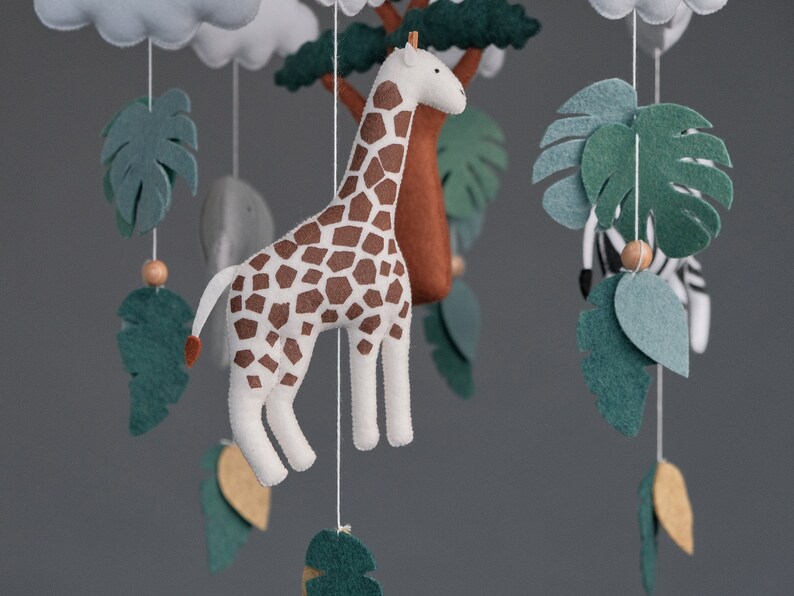 Safari Baby Mobile Baby Mobile Safari Giraffe, Elephant, Zebra Neutral