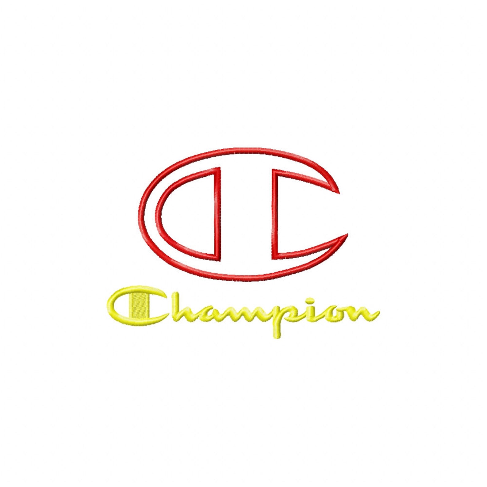 Chàmpion Embroidery Design 4 Sizes Patterns Design Machine Etsy