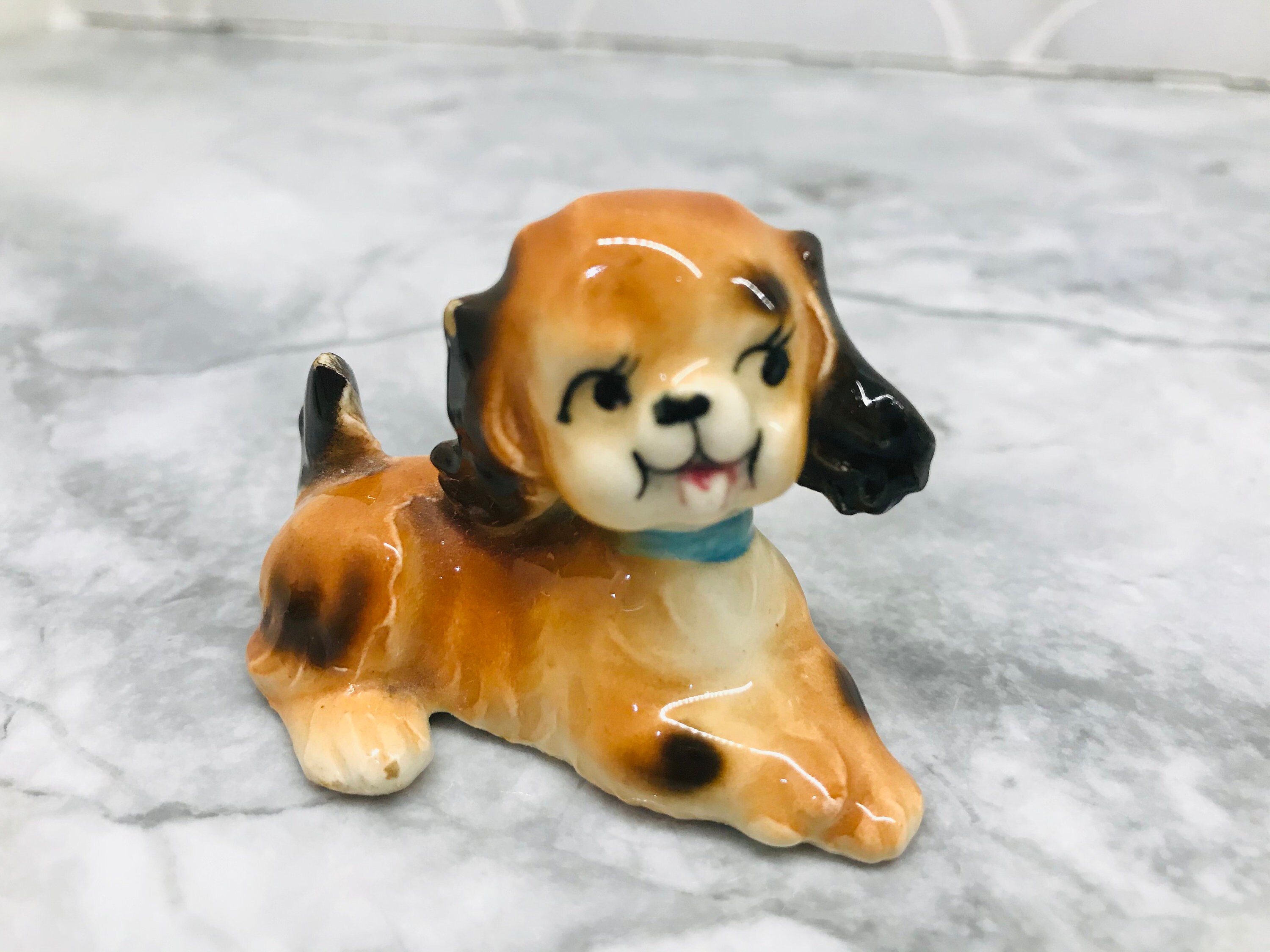 Vintage Miniature Ceramic Dog Figurines Set of 3 Etsy