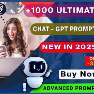 New in 2025 +1000 Advanced ChatGPT Prompts Using ChatGPT Make Money Online with AI . Passive Income. chat gpt prompts. chatgpt