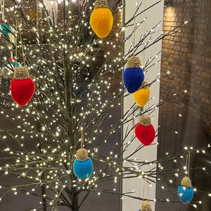 For Charity - Hand Knitted tree lights  hanging Decoration. 100% money raised goes to Charity.