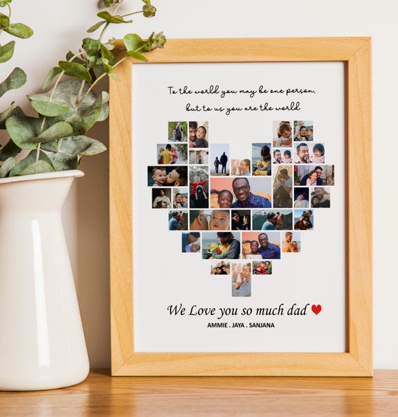 Daddy Photo Collage, Collage for Dad, Photo Collage Print, Fathers