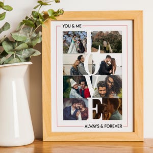 Personalized, Photo Collage, Anniversary Gift, Photo Collage Print, Couple Gift, Wedding Gift, Gift for Him, Gift for Her