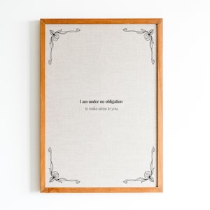 Impression de citation d'Alice au pays des merveilles, affiche Lewis Carroll, je suis sans obligation devis, citation de littérature classique, art mural imprimable