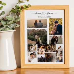 1 Year Anniversary, Photo Collage Print, Personalized Gift, Photo Collage, Wedding Gift, Gift for Husband, Gift for Him