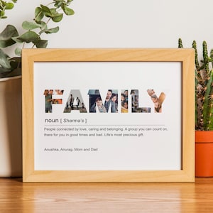 Family Definition, Collage Photo Frame, Photo Collage Print, Family Photo Collage, Family Photo Gift, Collage Print