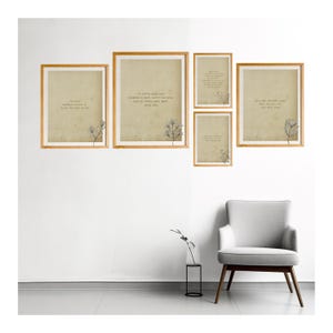 Les Miserables Poster Print, Set of 5, Victor Hugo Quote, Printable Wall Art, Quote Wall Art, Retro Literary Poster,