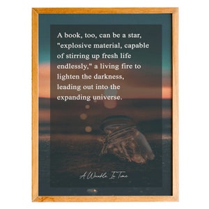A Wrinkle In Time Book Quote Poster Print, Minimalist Poster, Classic Book Quote, Gift For Book Lover,Literary Quotes, Wall Art Print