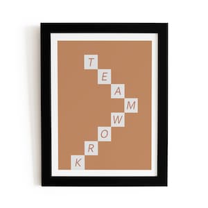 Teamwork Office Décor, Motivational Office Wall Art, Teamwork Poster, Inspirational Poster, Digital Download, Quotes Wall Art,