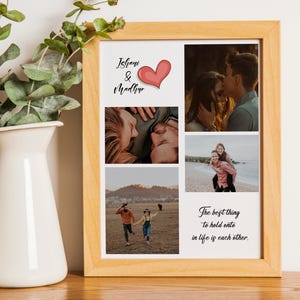 1st Anniversary Gift, Photo Collage Print, Photo Collage, Wedding Gift, Gift for Her, Gift for Husband, Personalized Gift