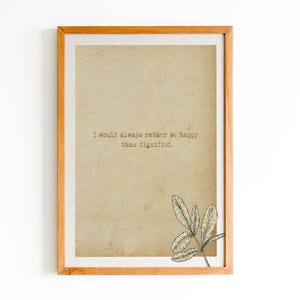 Jane Eyre Book Quote Print, Charlotte Bronte Poster, I Would Always Quote, Classic Literature Quote, Printable Wall Art, Wall Décor,