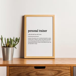 Personal Trainer Gift, Personal Trainer Definition Print, Personal Trainer Gifts, Gym Wall Decor, Gift for Trainer, Fitness Gift, Digital
