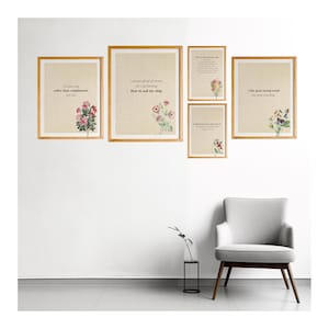 Little Women Poster, Set of 5, Louisa May Alcott Print, Little Women Vintage Print, Bookish Literary Gifts, Victorian Christmas, Digital