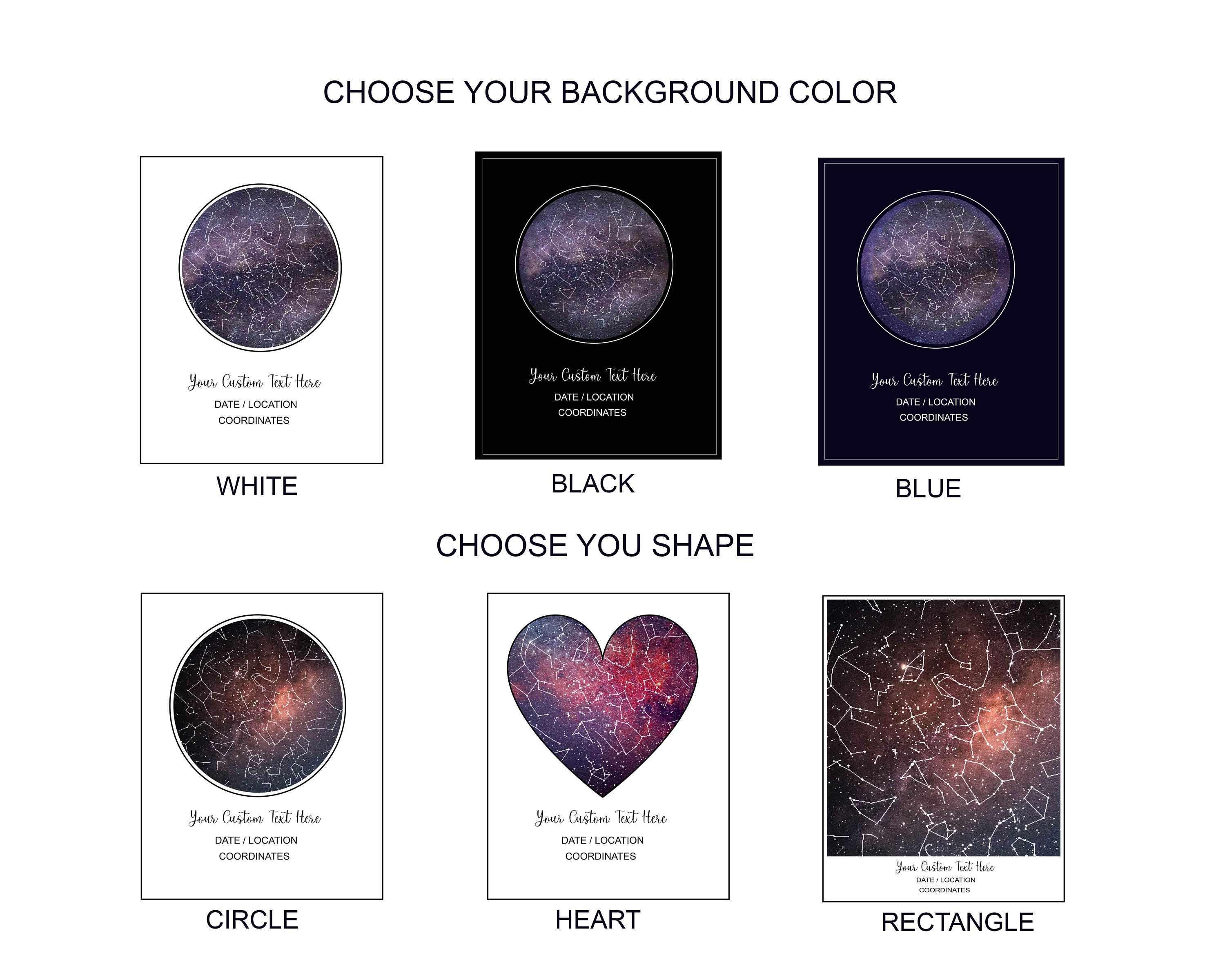 Star Map by Date, Custom Star Map, Constellation Map, Star Map Print ...