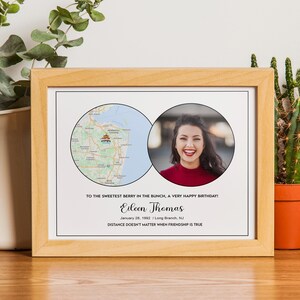Beste Freundin Geschenke, Geburtstagsgeschenk, Fotogeschenke, Individuelle Stadt Karte, Jeder Ort, Jede Stadt, Stadt Karte Mit Foto, Map Art