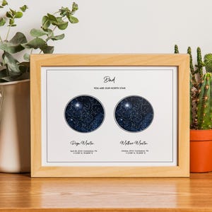 Carte des étoiles personnalisée en téléchargement numérique par date, constellation imprimable, graphique, cartes des étoiles personnalisées, cadeau d'anniversaire de papa, cadeau de fête des pères, nuit