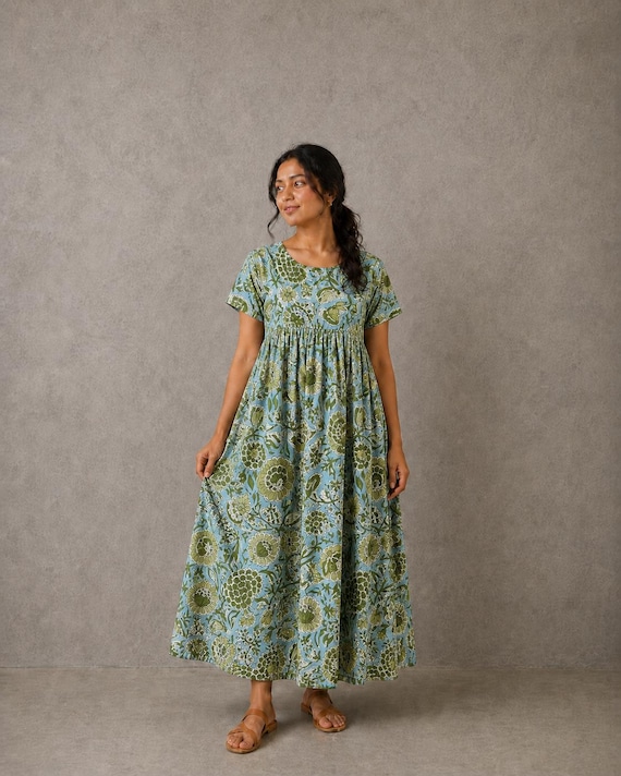 light cotton dresses for summer Women, Cotton Maxi Dress, Women Dresses, Gift for Her, Dress, Casual Dress, 100% Cotton Little Kid knee length cotton summer dresses Blue v-neck maxi dress Length (Inches):62