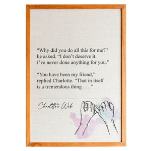 E. B. White,You Have Been My Friend...A Tremendous Thing, Charlotte&#39;S Web Motivational Prints, Inspirational Art, Wall Decor