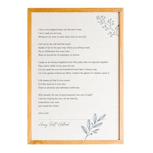 Henry Scott Holland Quote , All Is Well, Quote Printed Poster, Anniversary Gift, Home Decor, Poetry Prints,Printable Wall Art,Wall Art Décor